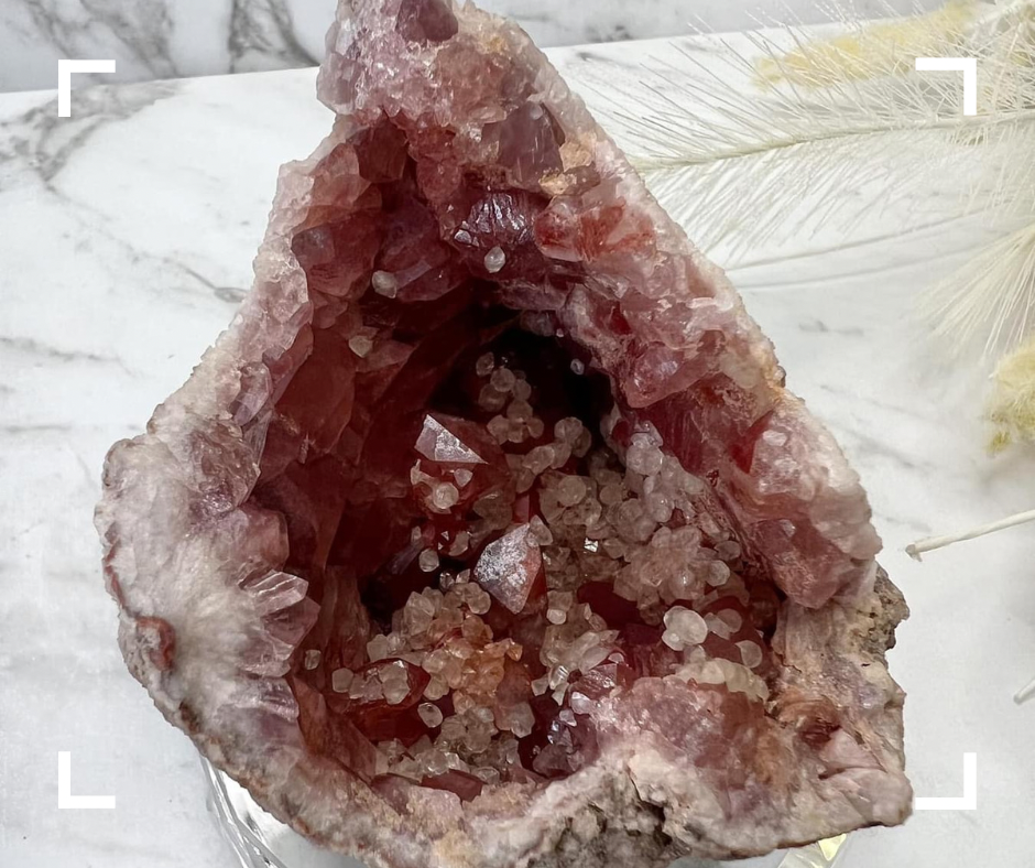 Druzy Pink Amethyst Crystal Geode