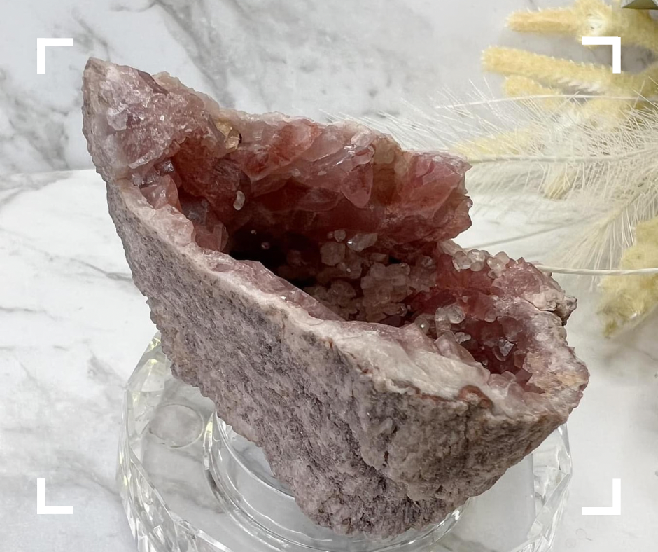 Druzy Pink Amethyst Crystal Geode