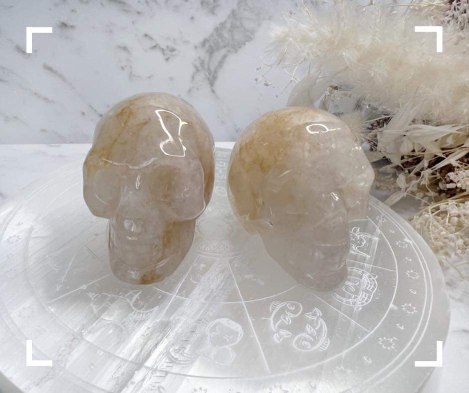 Golden Healer Quartz Crystal Skull