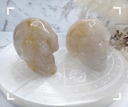 Golden Healer Quartz Crystal Skull
