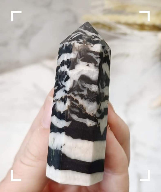 Zebra Jasper Crystal Tower