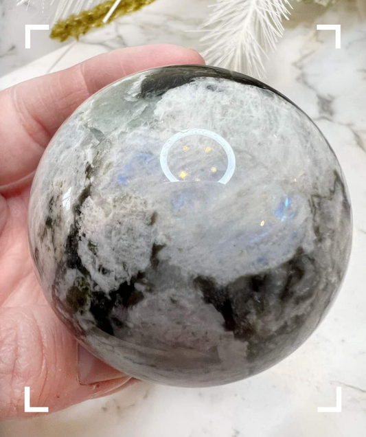 Rainbow Moonstone Crystal Sphere