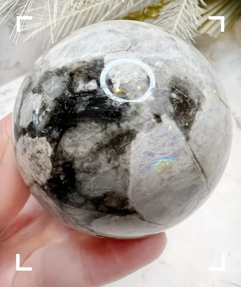 Rainbow Moonstone Crystal Sphere 2