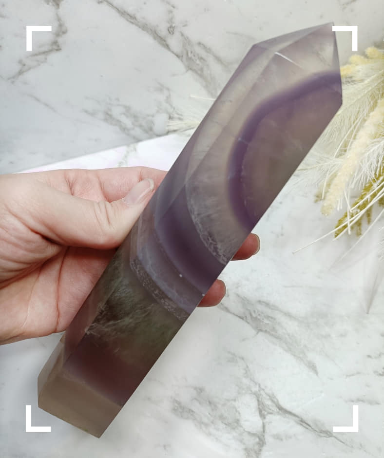 Pastel Lavender Fluorite Crystal Tower