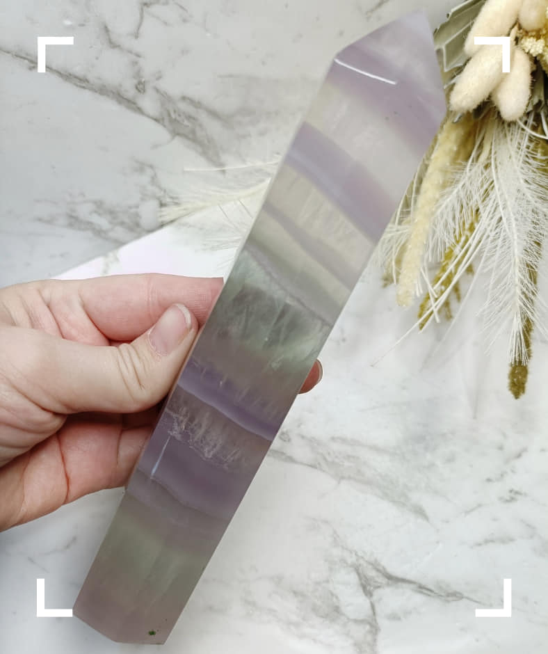 Pastel Lavender Fluorite Crystal Tower