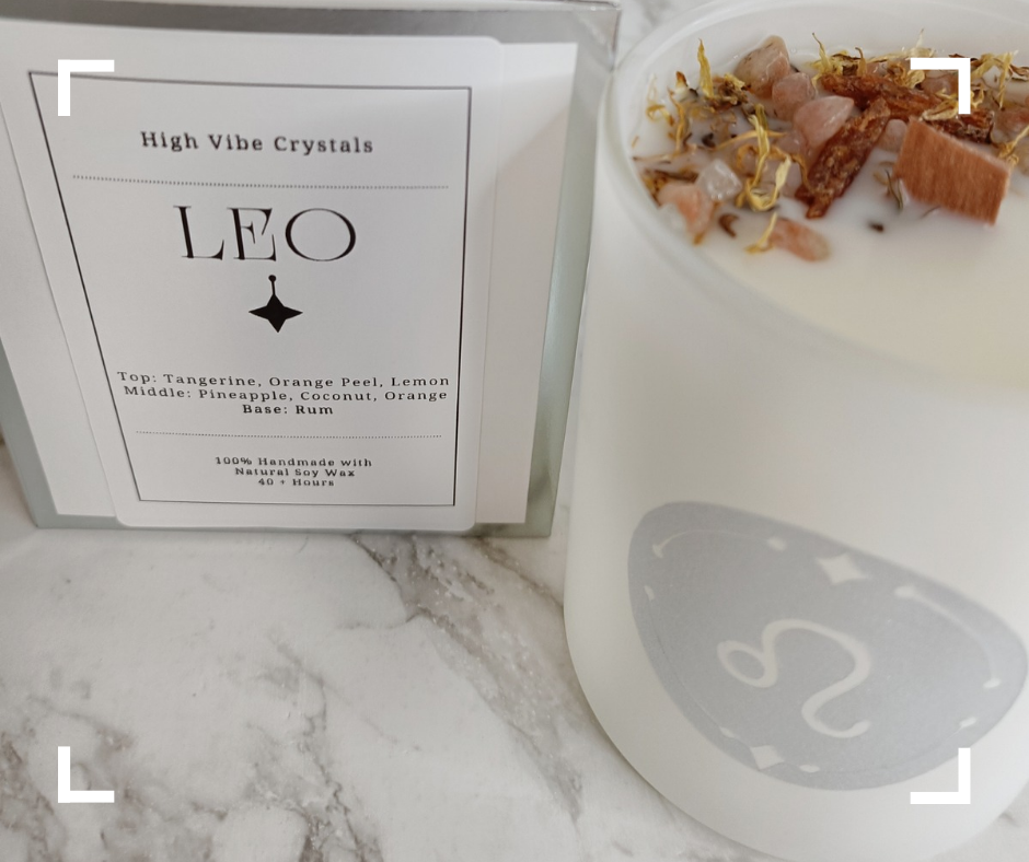 Leo Crystal Candle