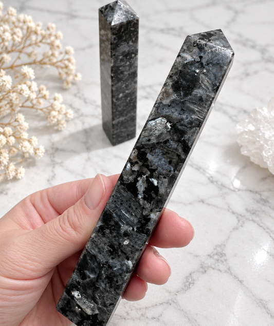 Larvikite Crystal Obelisk