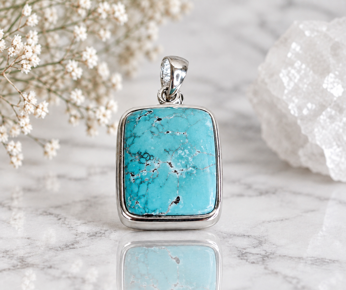 Turquoise Crystal Pendant