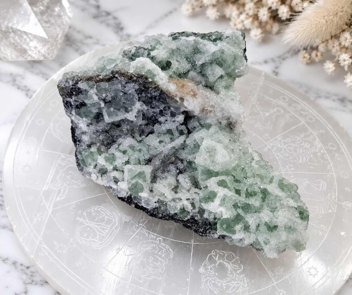 Fluorite And Sphalerite Crystal Cluster