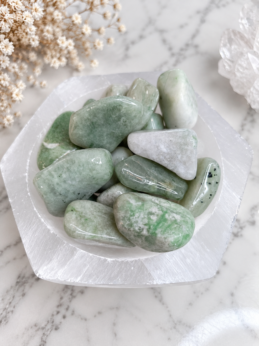 Green Garnet Crystal Tumble