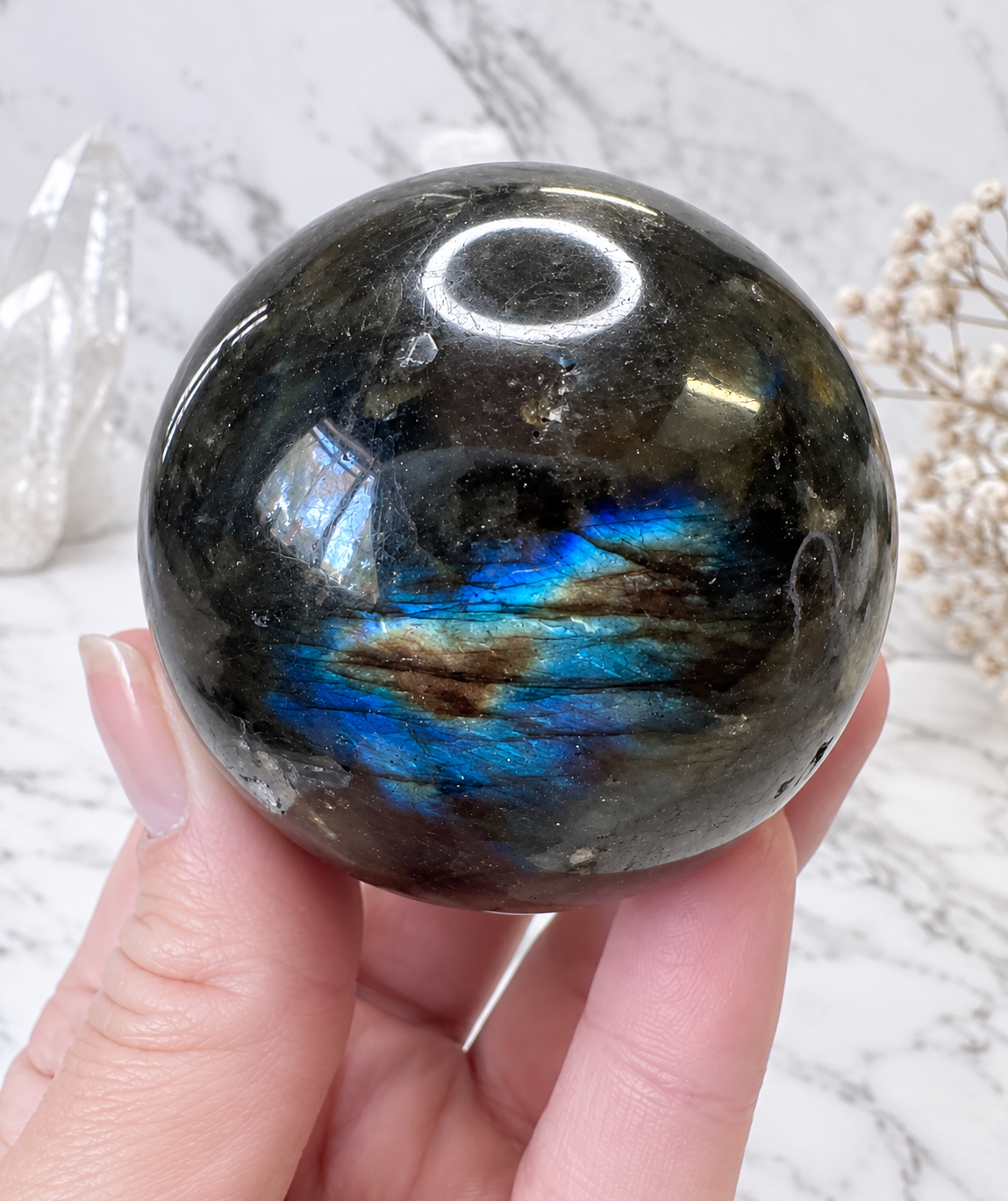 Labradorite Crystal Sphere