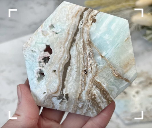Caribbean Calcite Crystal Hexagon
