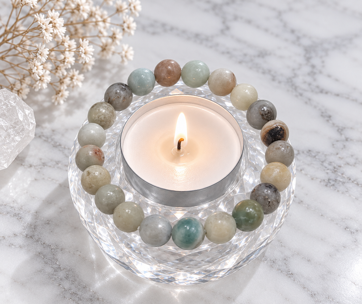 Med Amazonite Crystal Bracelet