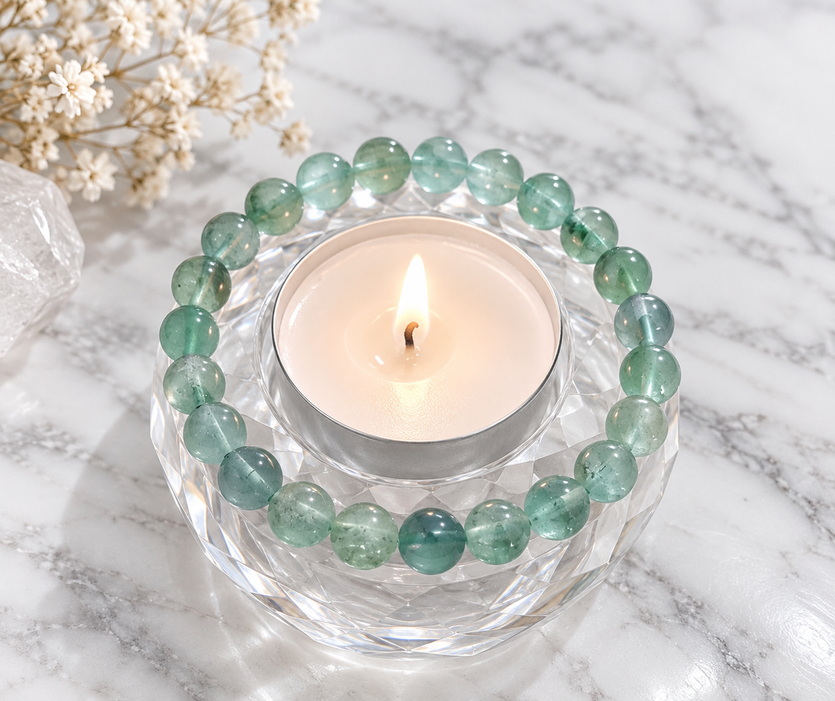Sml Green Fluorite Crystal Bracelet