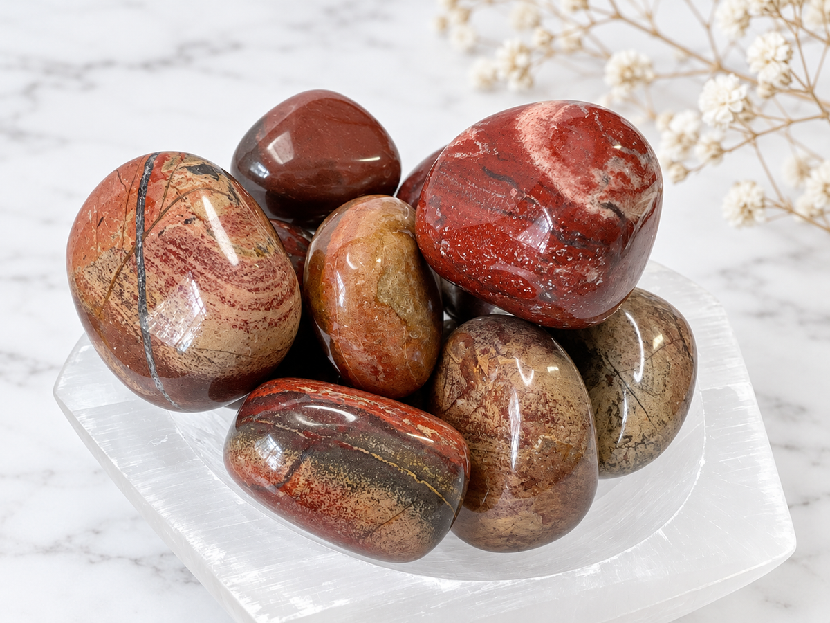 Bamboo Agate Crystal Tumble