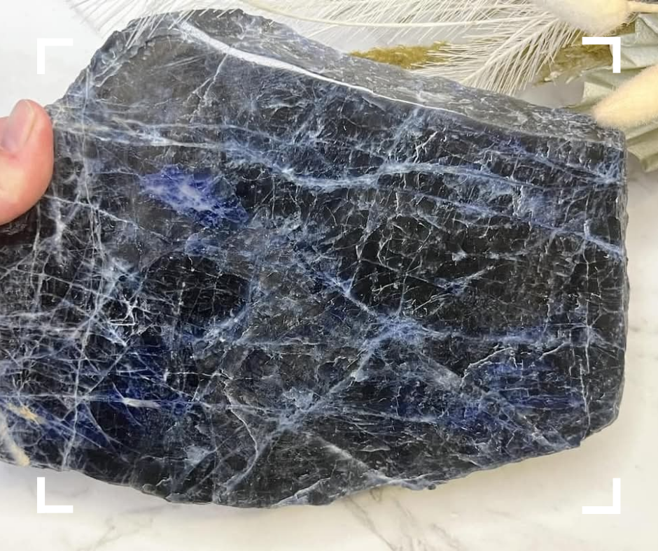 Sodalite Crystal Slab