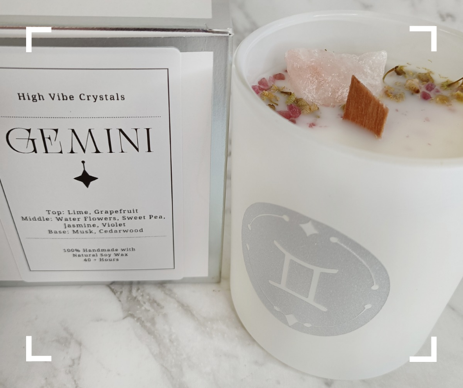 Gemini Crystal Candle