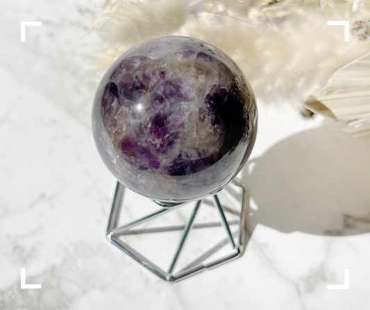 Chevron Amethyst Crystal Sphere