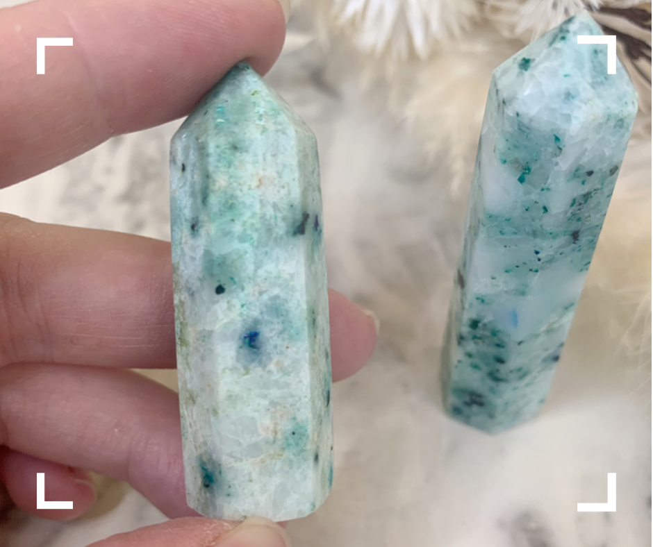 Fynchenite Chrysocolla Crystal Point