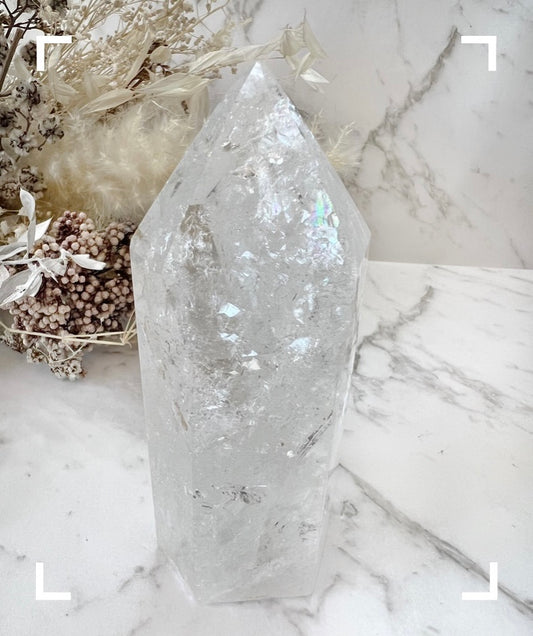Clear Quartz Crystal Tower