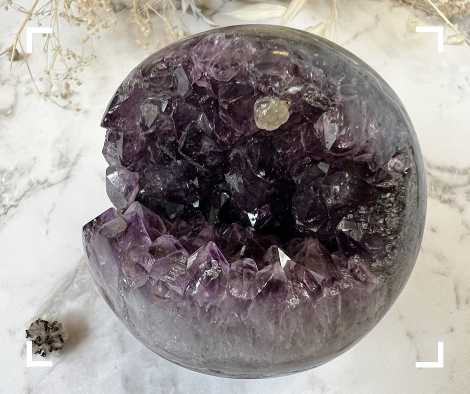 Druzy Amethyst Crystal Sphere