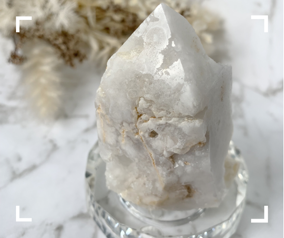 Druzy Quartz/Agate Crystal Geode Point 1