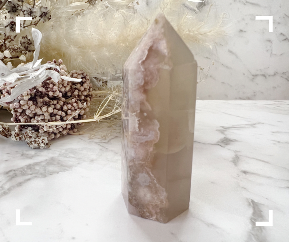 Flower Agate Crystal Tower 2