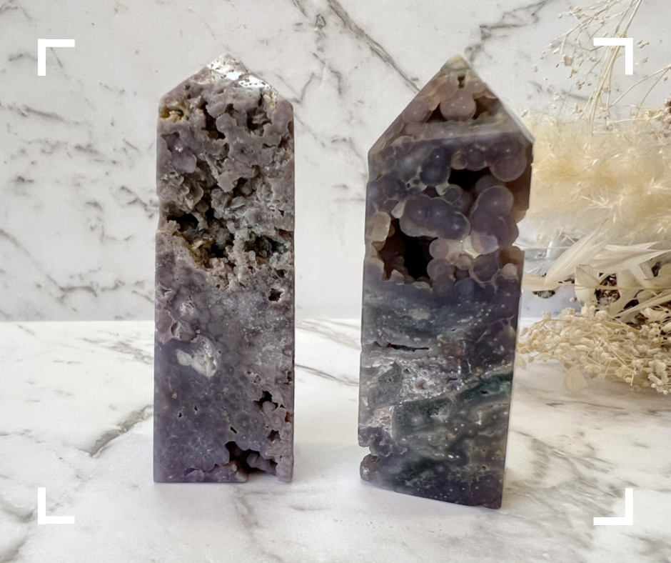 Grape Agate Crystal Tower