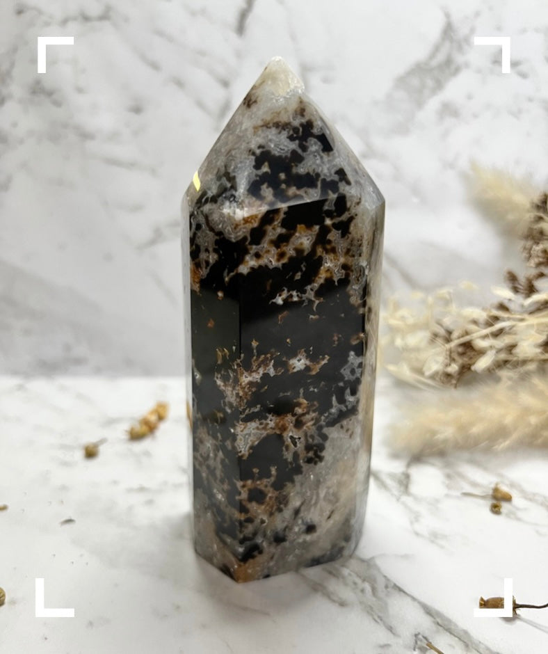 Druzy Quartz & Agate Crystal Tower