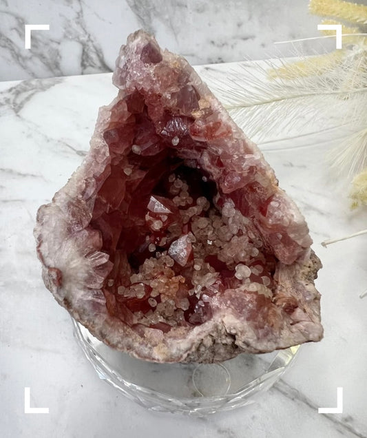 Druzy Pink Amethyst Crystal Geode