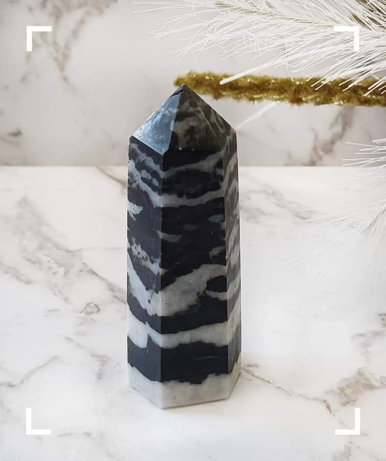 Zebra Jasper Crystal Tower