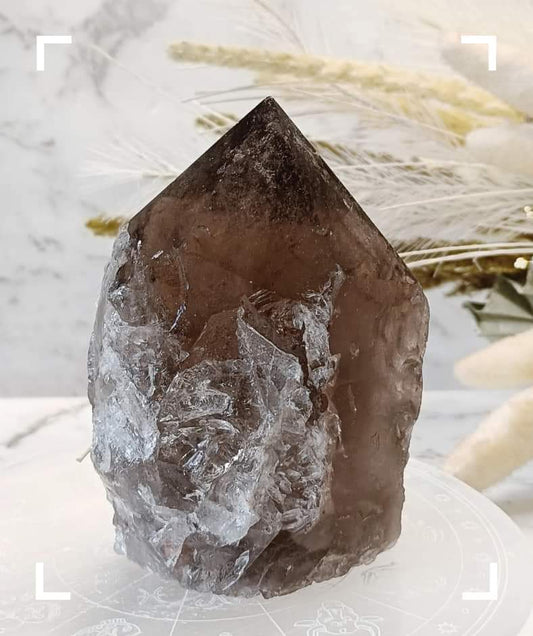 Smokey Quartz Crystal Cupcake Rough Point