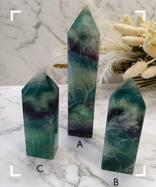Feather Fluorite Crystal Towers 2