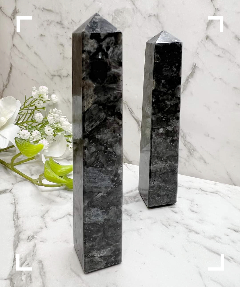 Larvikite Crystal Obelisk