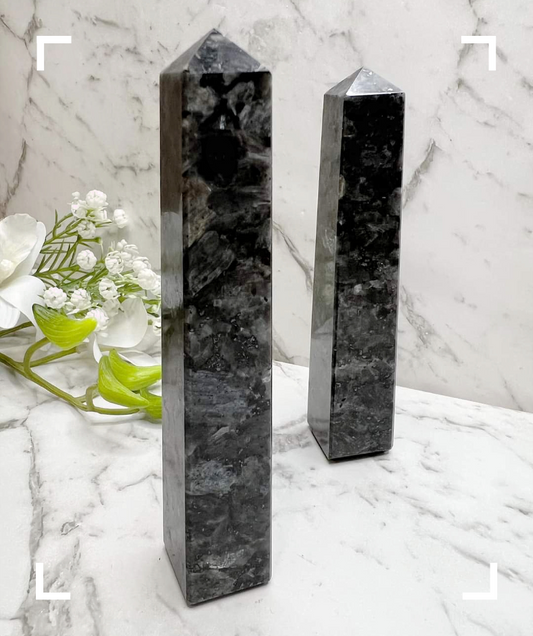 Larvikite Crystal Obelisk