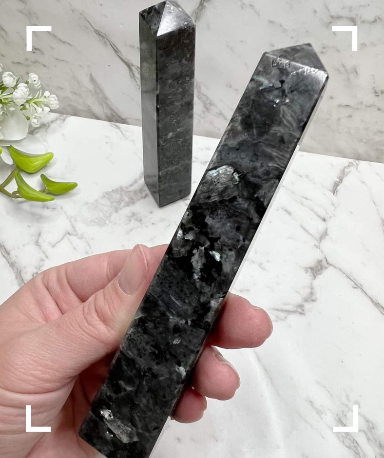 Larvikite Crystal Obelisk