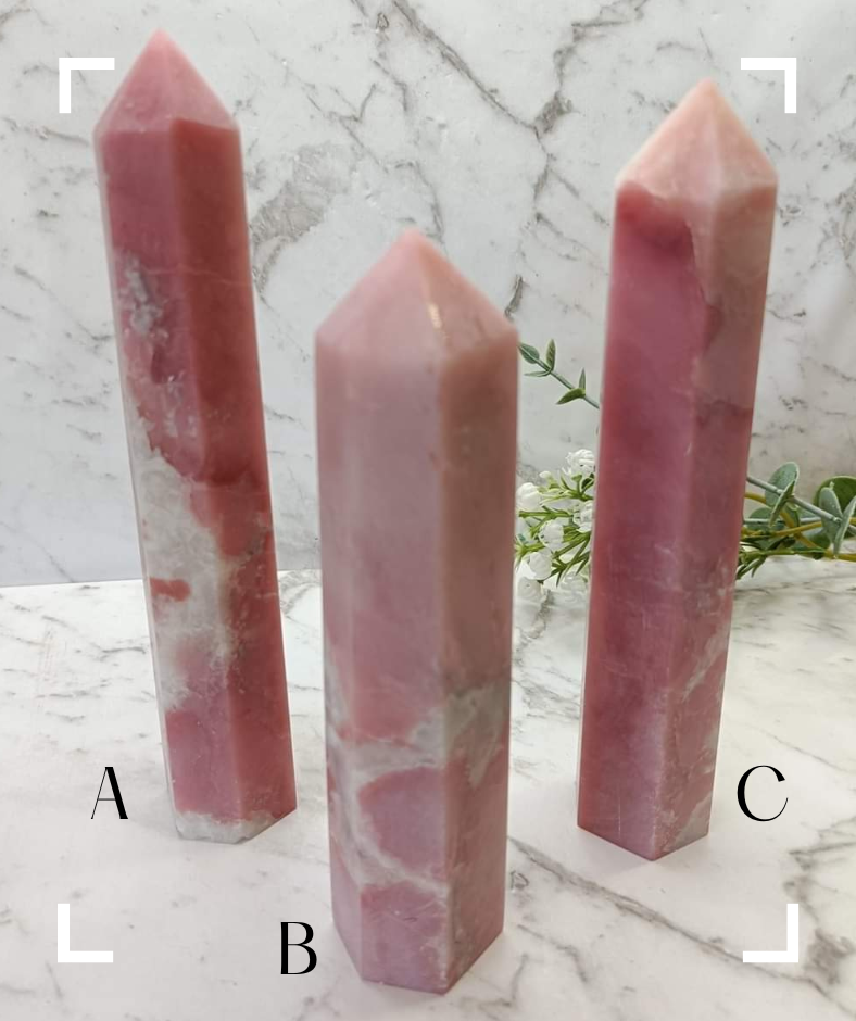 Pink Opal Crystal Tower