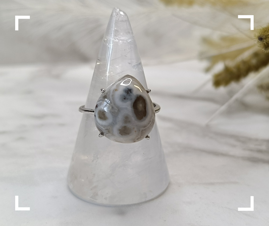 Ocean Jasper Crystal Ring