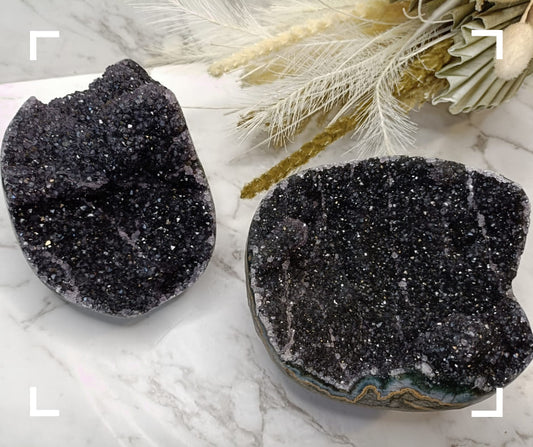 Black Sugar Amethyst Crystal Cluster