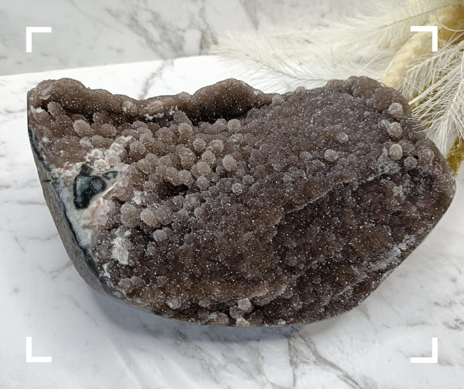 Brown And Grey Sugar Amethyst Crystal Cluster