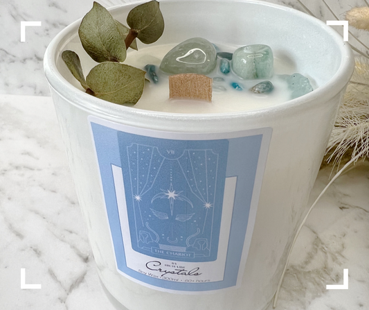 The Chariot (Cancer) Crystal Candle