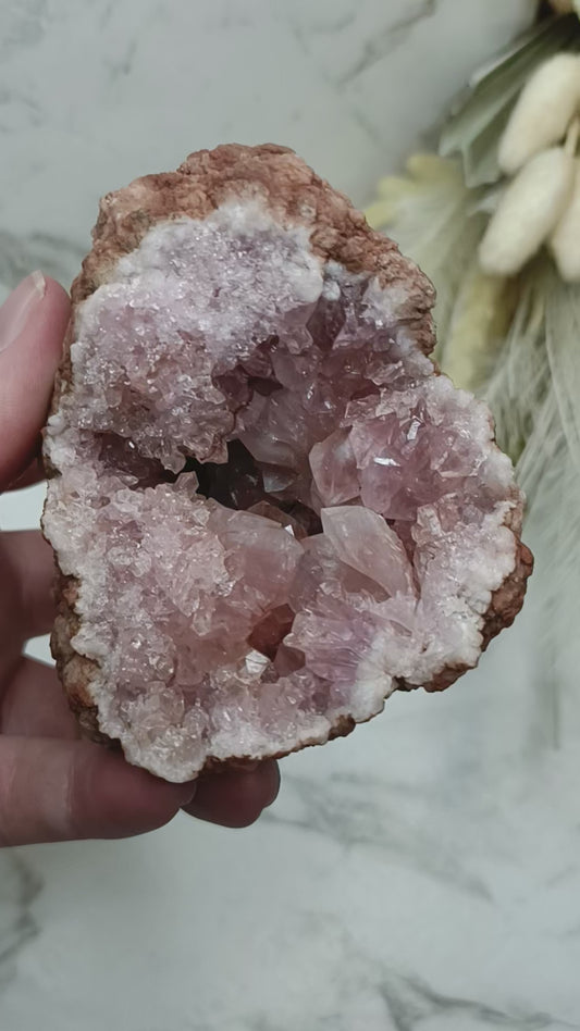 Pink Amethyst Crystal Geode