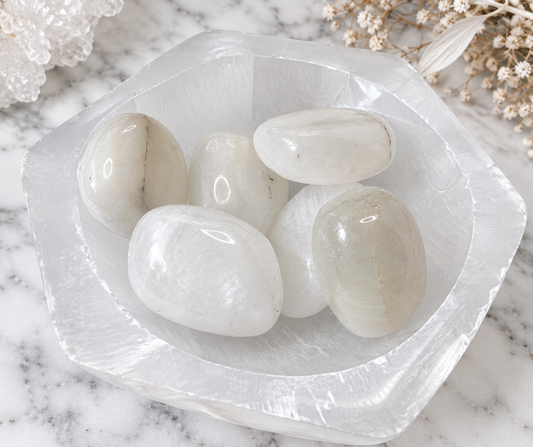 White Calcite Tumble