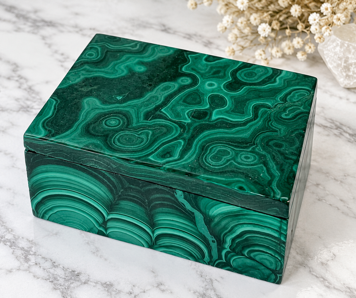 Malachite Crystal Box