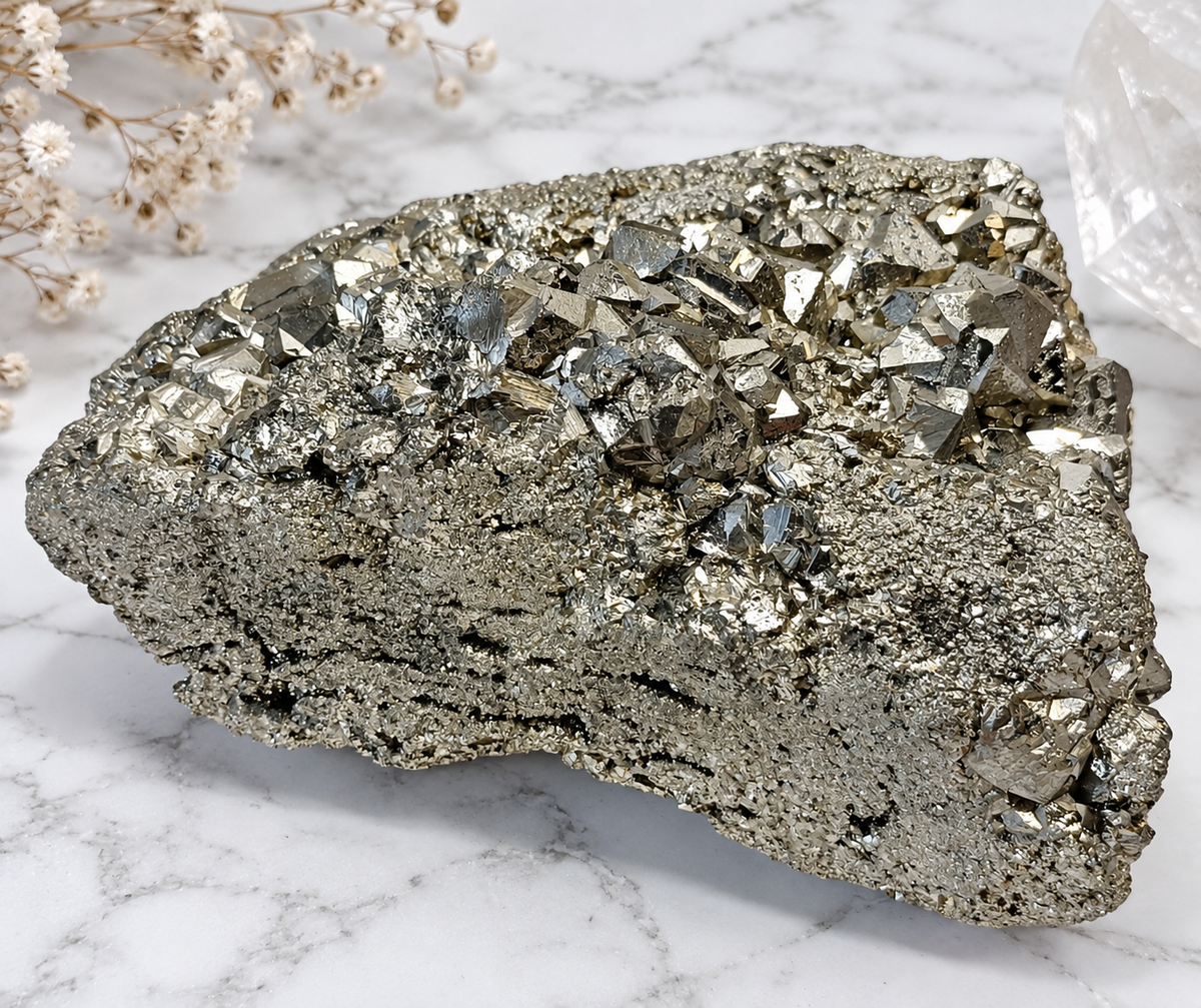 Pyrite Crystal Cluster