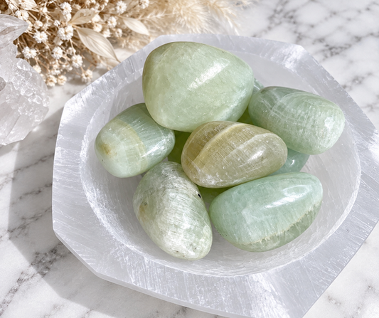 Pistachio Crystal Calcite Tumble