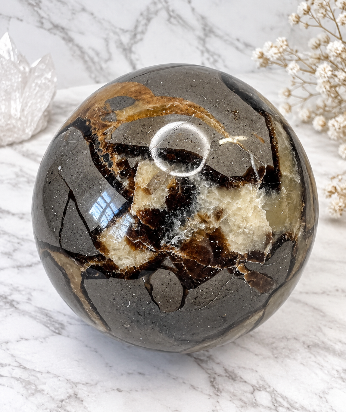 Septarian Crystal Sphere