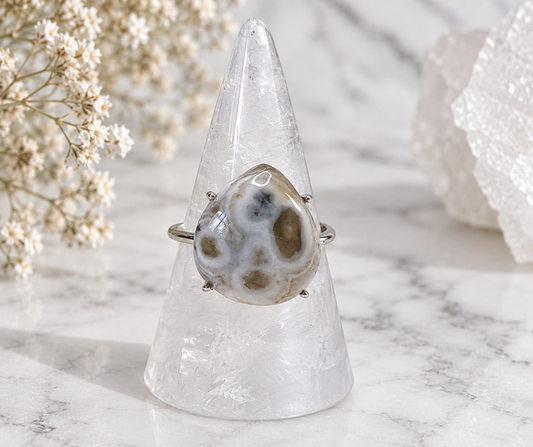 Ocean Jasper Crystal Ring