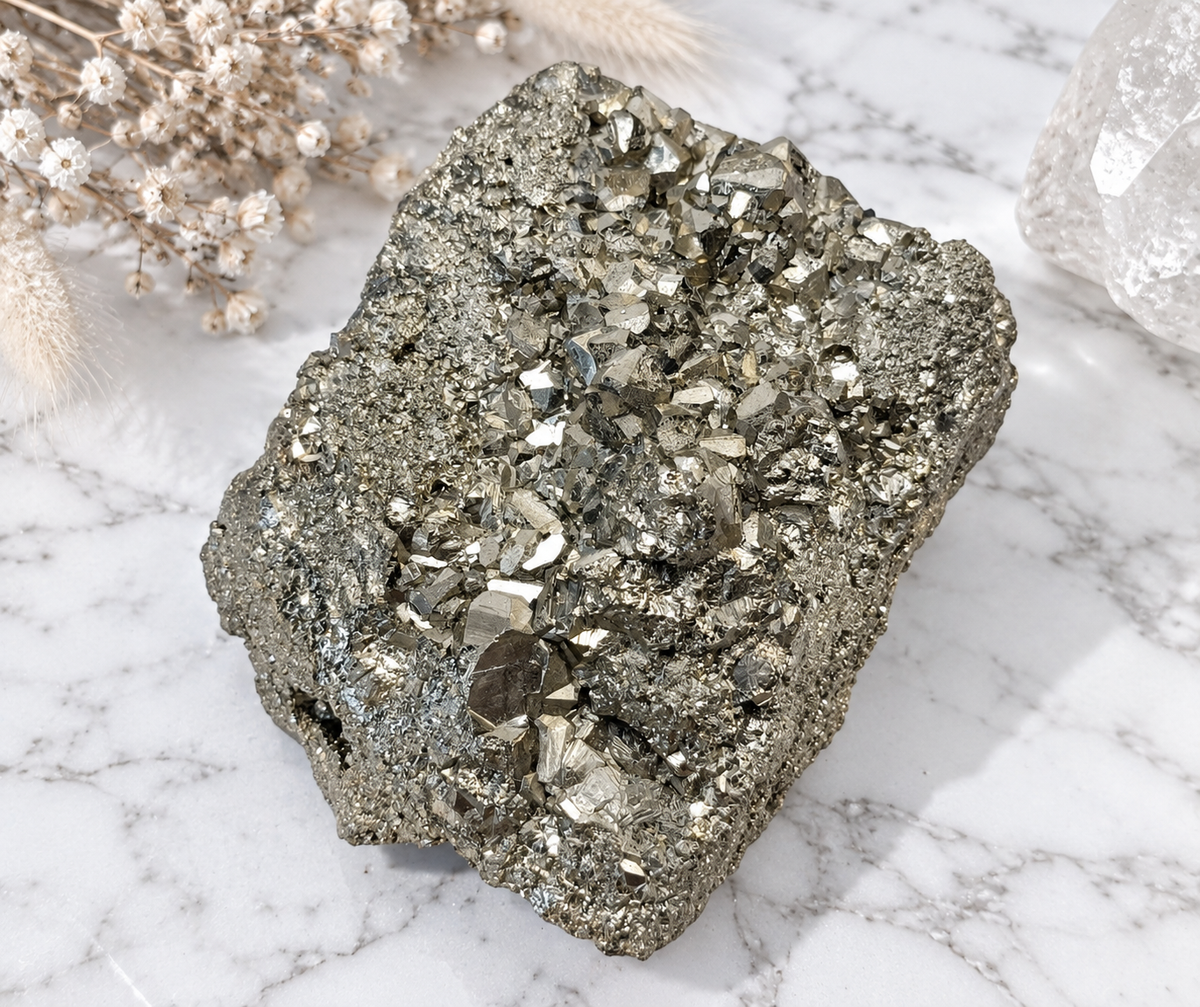 Pyrite Crystal Cluster