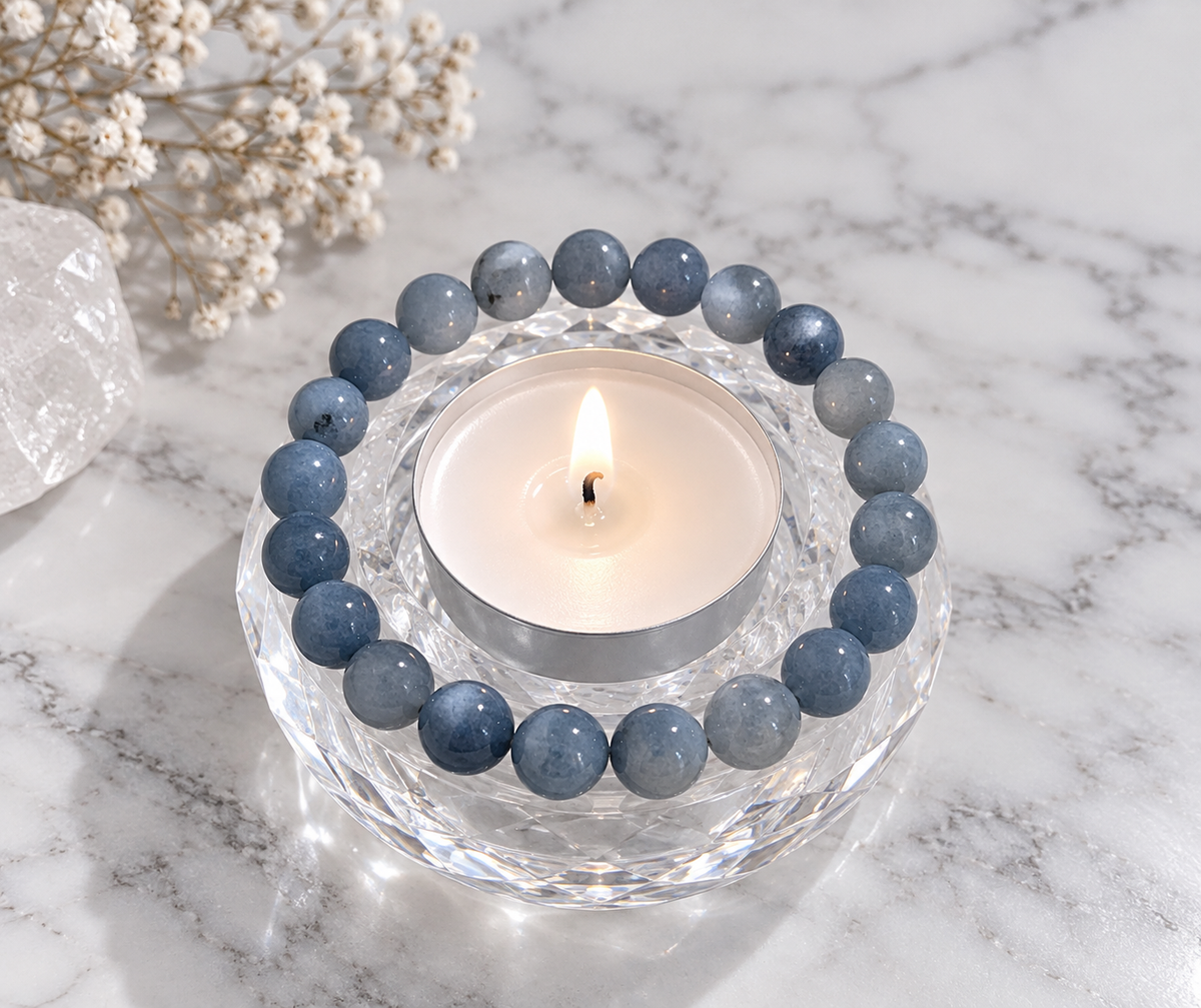 Med Blue Quartz Crystal Bracelet